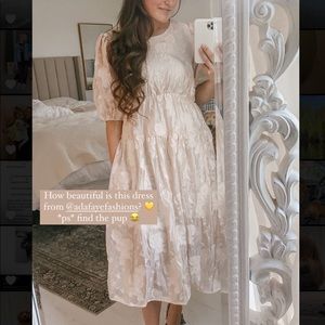 Ada faye - blush pink midi dress